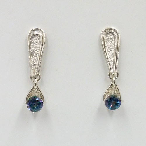 DKC-2137 Earrings, Teardeops Aziotic Blue Topaz $112 at Hunter Wolff Gallery
